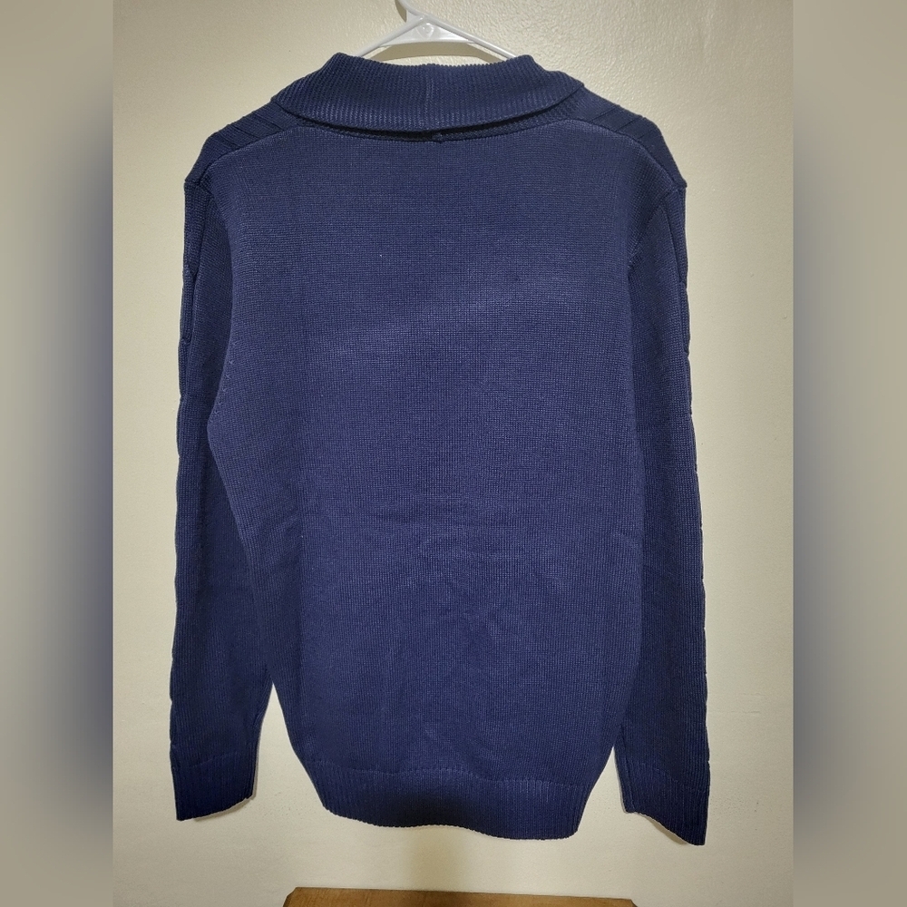 Mens Navy Blue Sweater (Size L) - 90LR - Picture 6 of 7